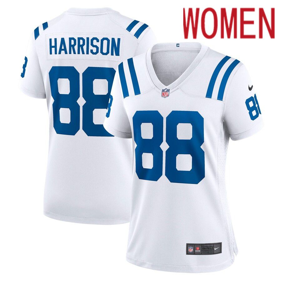 Women Indianapolis Colts #88 Marvin Harrison Nike White Retired Game NFL Jersey->women nfl jersey->Women Jersey